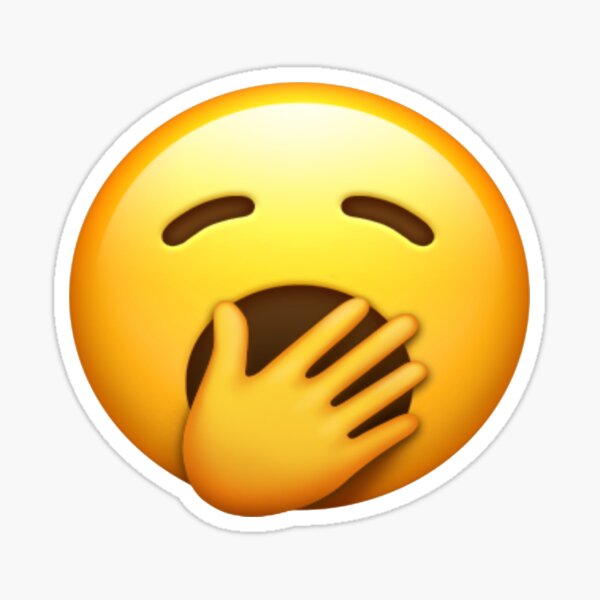 Yawn Emoji Sticker