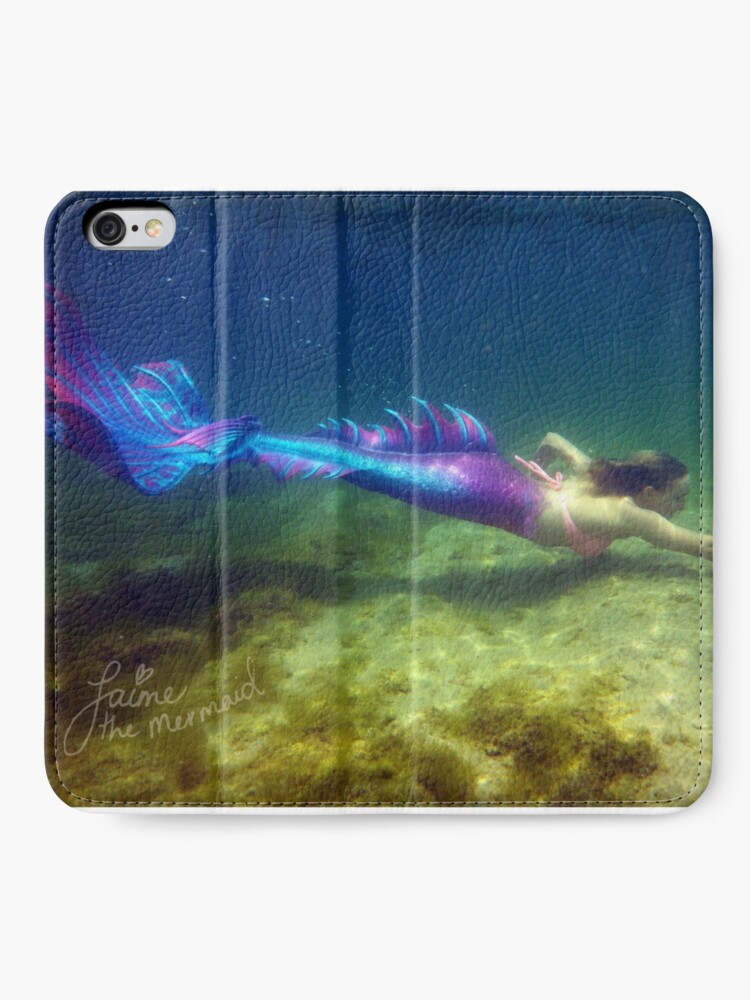 Alternate view of Laptop & Phone Accessories, Hardcover Journal: Jaime the Mermaid Underwater iPhone Wallet
