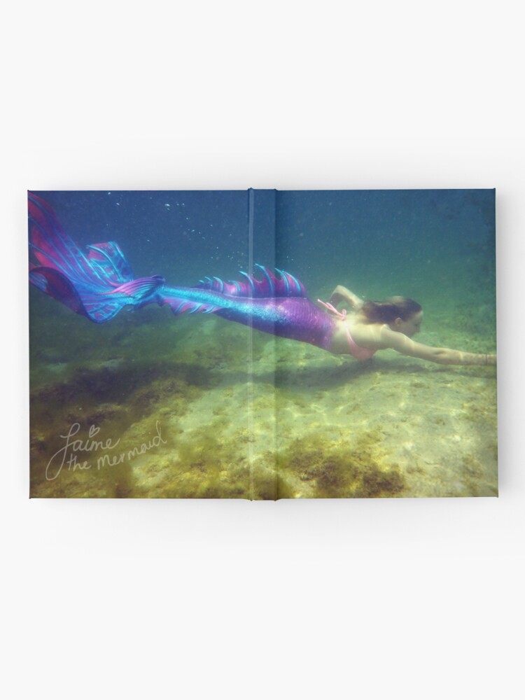 Alternate view of Laptop & Phone Accessories, Hardcover Journal: Jaime the Mermaid Underwater Hardcover Journal
