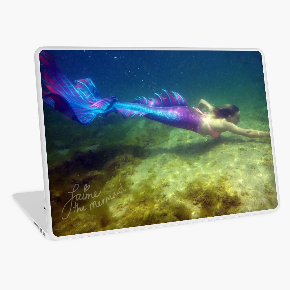 Laptop & Phone Accessories, Hardcover Journal: Jaime the Mermaid Underwater Laptop Skin