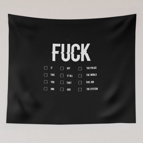 Item preview, Fuck design white multiple choice checkbox  designed and sold by Sitamood.