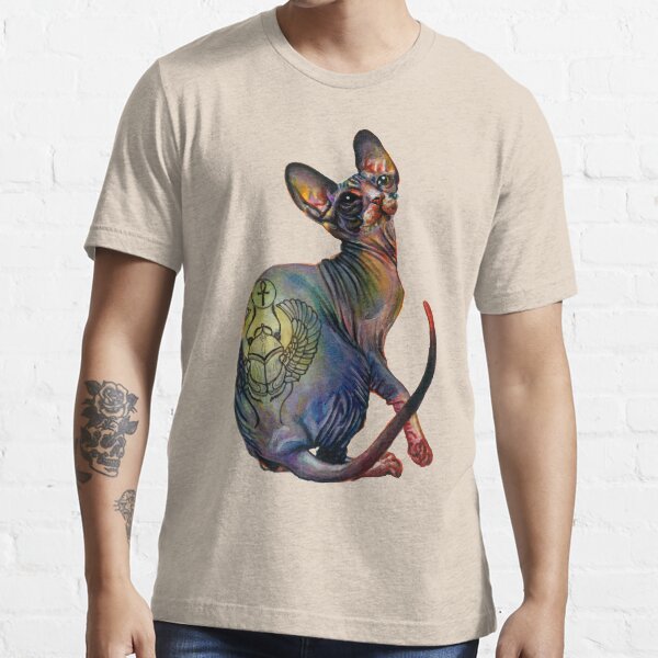 "Tattooed sphynx cat" Tshirt for Sale by umantsiva Redbubble