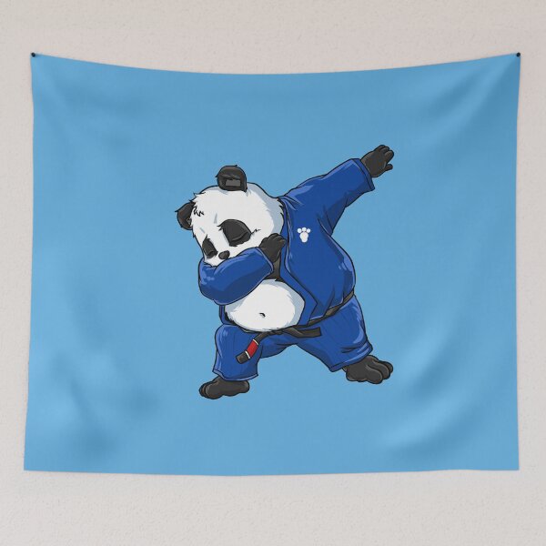 Item preview, Brazilian Jiu Jitsu Panda Dabbing in a Gi and Black Belt BJJ designed and sold by CreaTeePH.