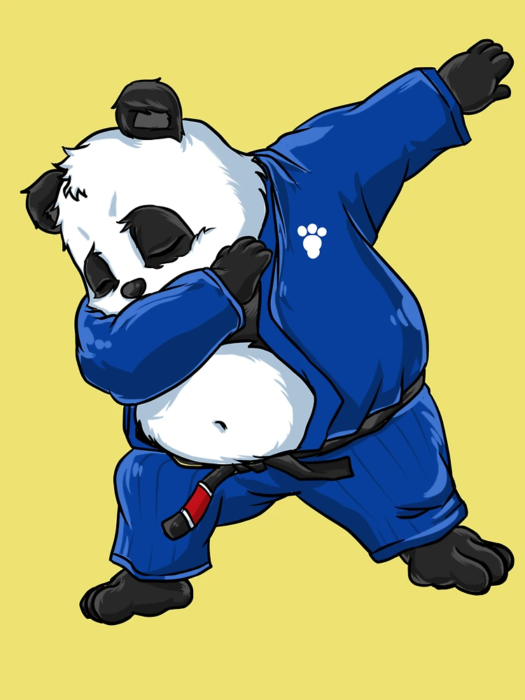 Brazilian Jiu Jitsu Panda Dabbing in a Gi and Black Belt BJJ | Socks