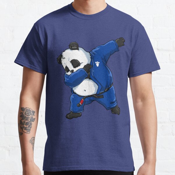 Brazilian Jiu Jitsu Panda Dabbing in a Gi and Black Belt BJJ Classic T-Shirt