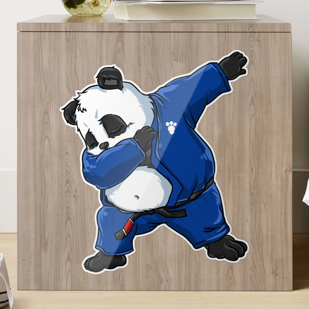 Brazilian Jiu Jitsu Panda Dabbing in a Gi and Black Belt BJJ | Socks