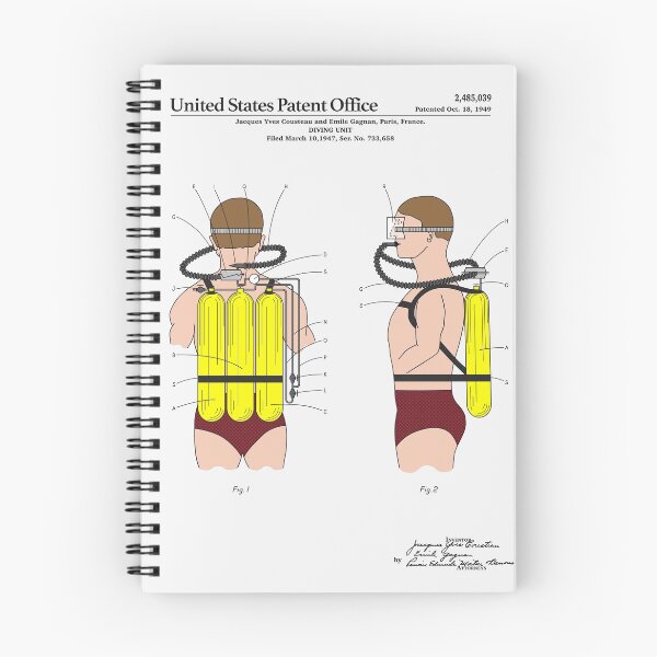 Item preview, Jacques Cousteau Diving Unit Patent designed and sold by FinlayMcNevin.