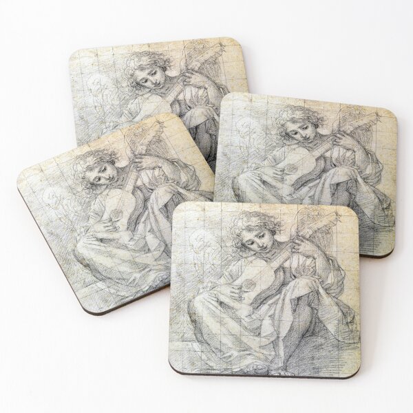 Item preview, Francesco Albani - Angel Playing Lute - - Circa 1600 - Pen on Paper designed and sold by CrankyOldDude.