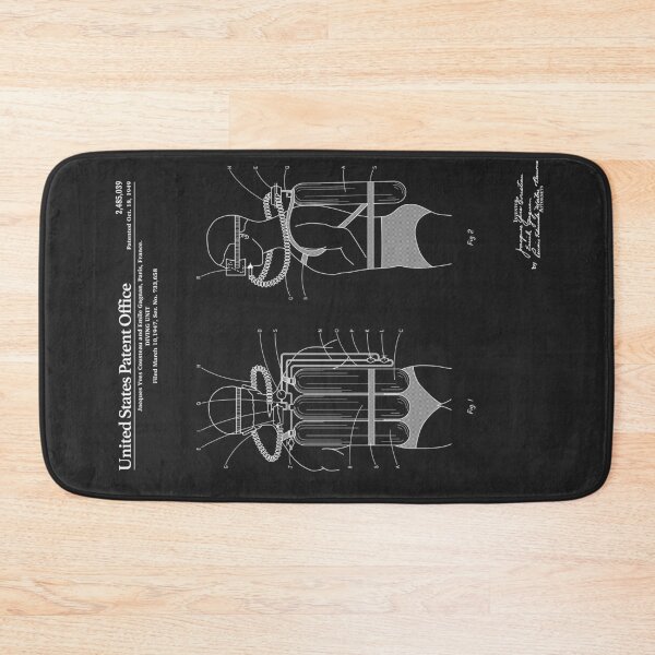 Item preview, Jacques Cousteau Diving Gear Patent - Black designed and sold by FinlayMcNevin.