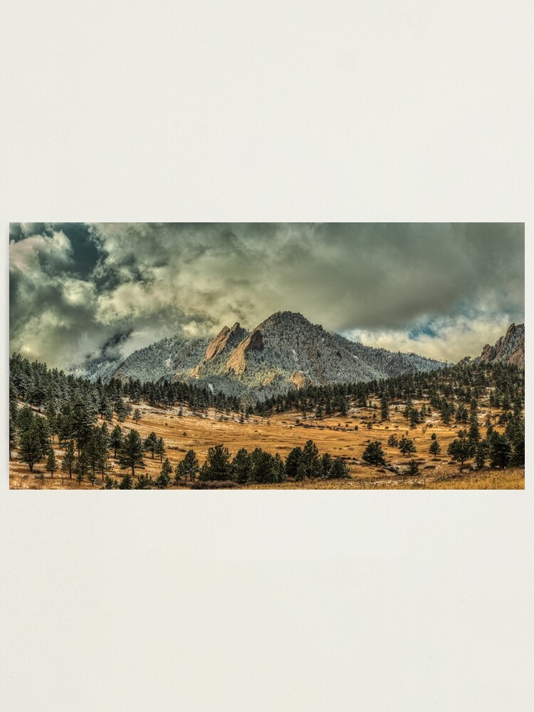 Photographic Print, Bear Peak And October Clouds designed and sold by Gregory J Summers