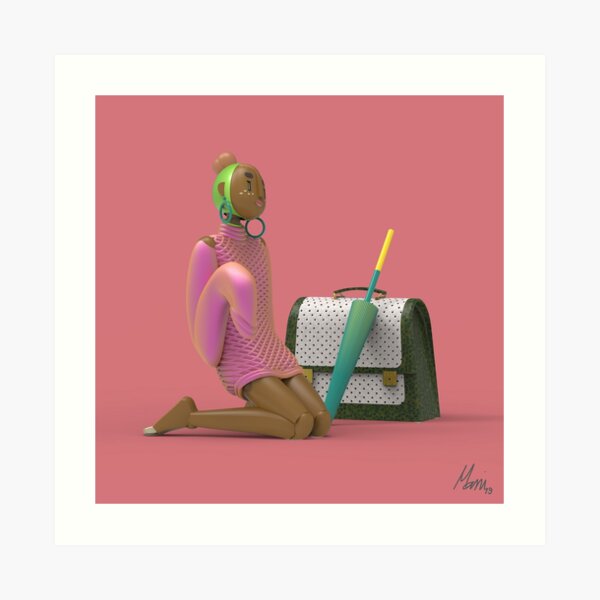 Hana ready for sun Art Print