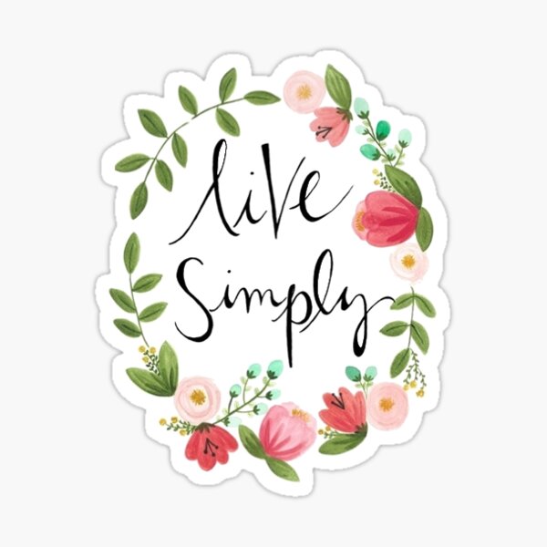 Item preview, Live Simply Watercolor Floral Wreath designed and sold by juliachesnut.