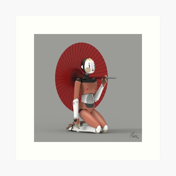 Miss.Nono and umbrella Art Print