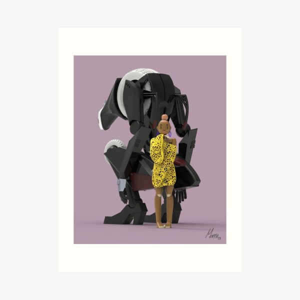 Hana and the beast Art Print
