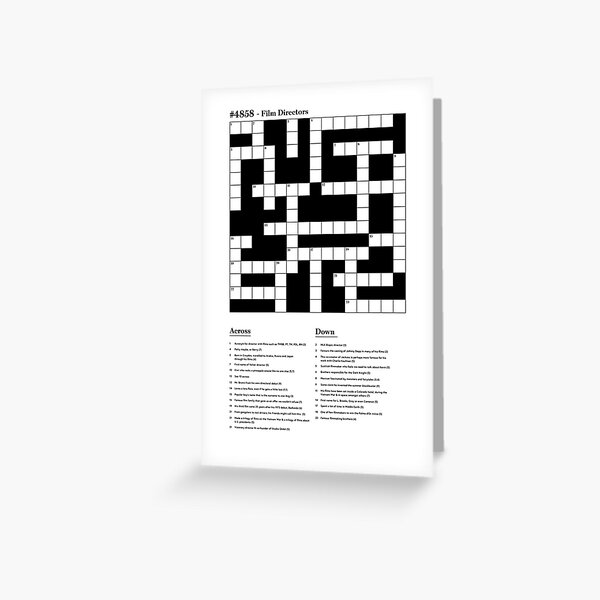 Film Directors Crossword Greeting Card for Sale by 6Wordsworth