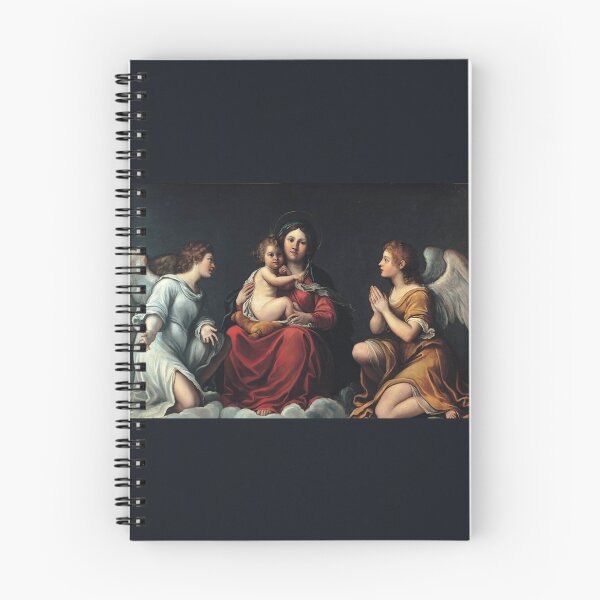 Item preview, Francesco Albani - Madonna with Child and Angels - Circa 1615 - Oil on Slate designed and sold by CrankyOldDude.