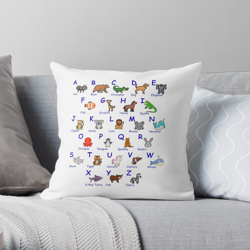 Alphabet deals throw pillows