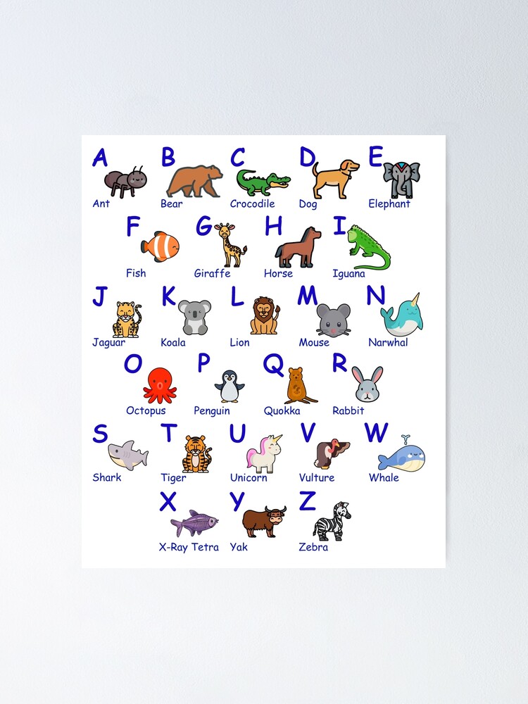 Learn alphabet with animals, Abc
