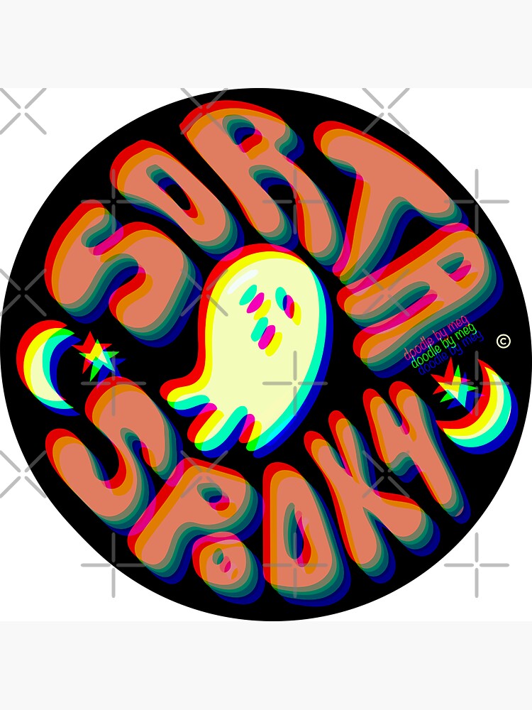 Thumbnail 3 of 3, Magnet, Sorta Spooky © 3D designed and sold by doodlebymeg.