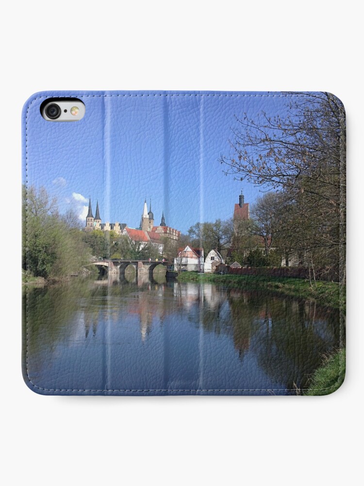 Alternative Ansicht von Dom und Schloß Merseburg mit Saale iPhone Flip-Case