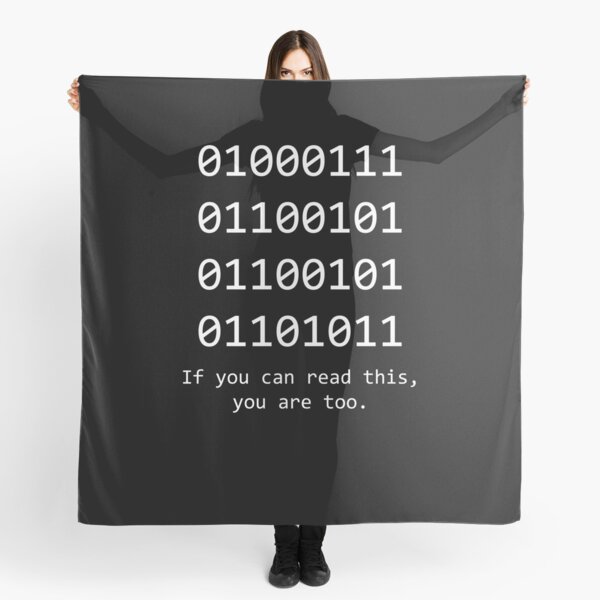 Binary code programmer for engineers, the geek gift for developers Scarf