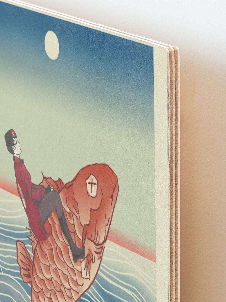 Alternate view of Tannis Rides the Fish Mounted Print