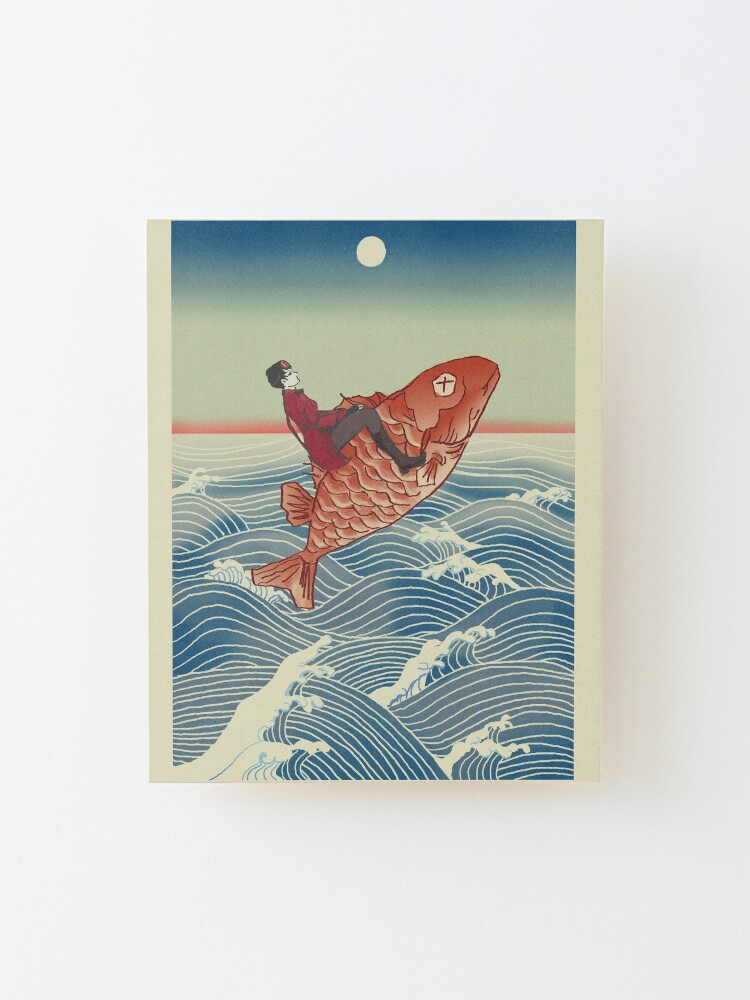 Alternate view of Tannis Rides the Fish Mounted Print