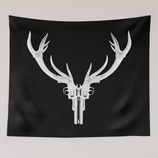 Item preview, Stag Revolver bone gun skull white designed and sold by Junkyardmax.