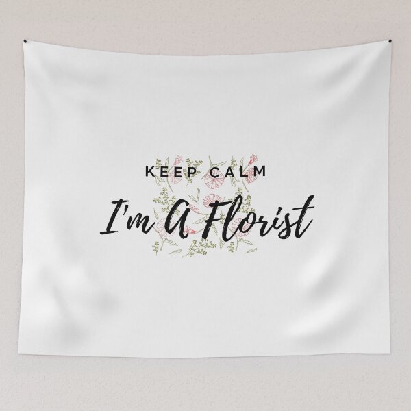 Item preview, Keep Calm I'm A Florist Floral Pattern Red  designed and sold by Queen City  Craftworks.