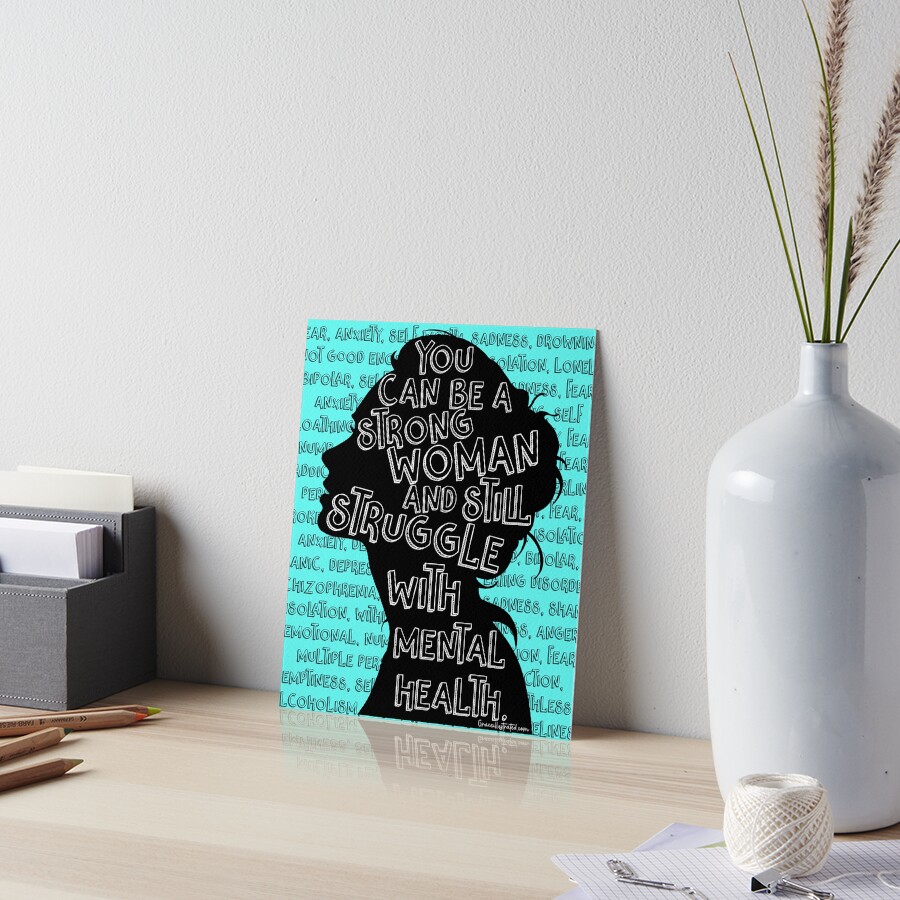"Strong Women Mental Health" Art Board Print for Sale by karenbarrett