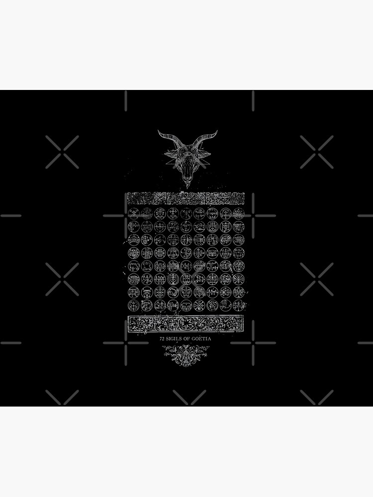 Occult 72 Sigils Of Goetia Demonic Unholy Death design Tapestry