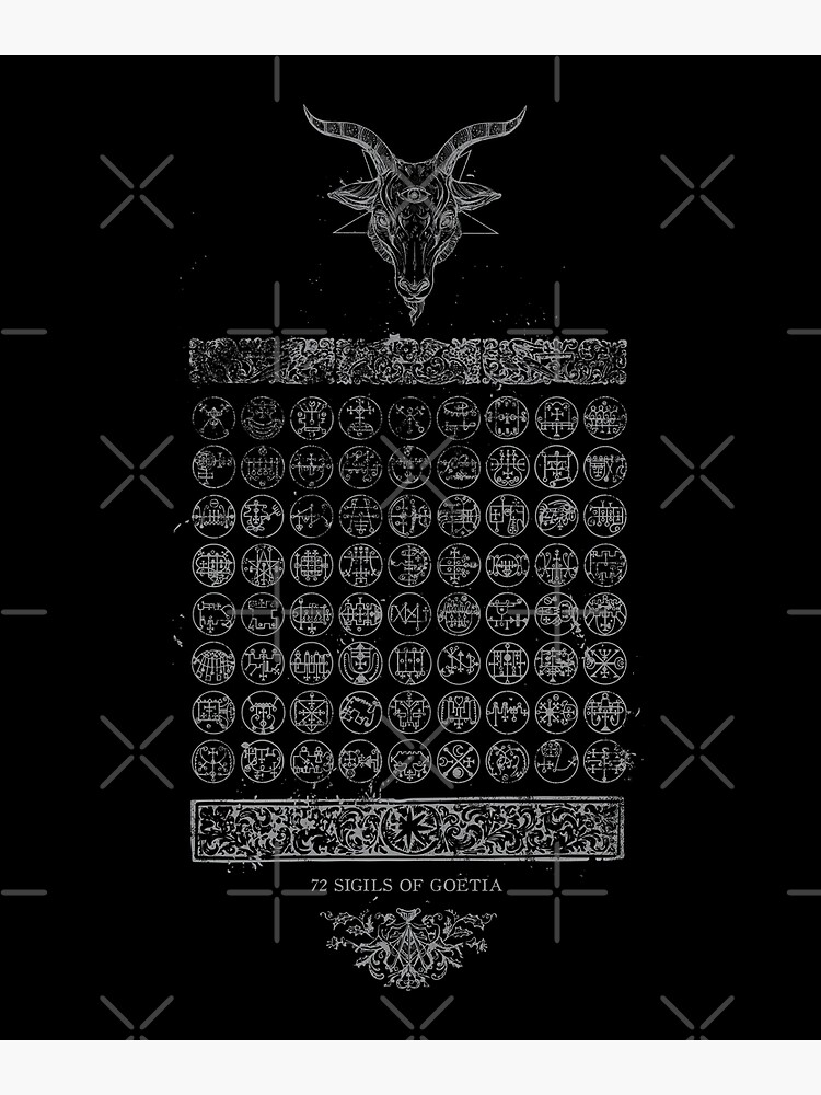 Occult 72 Sigils Of Goetia Demonic Unholy Death design