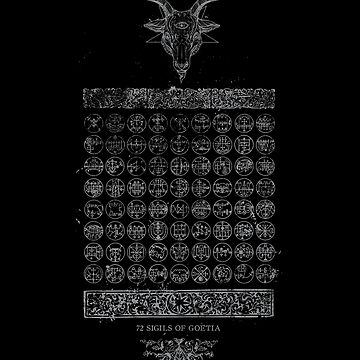 Occult 72 Sigils Of Goetia Demonic Unholy Death design Photographic Print