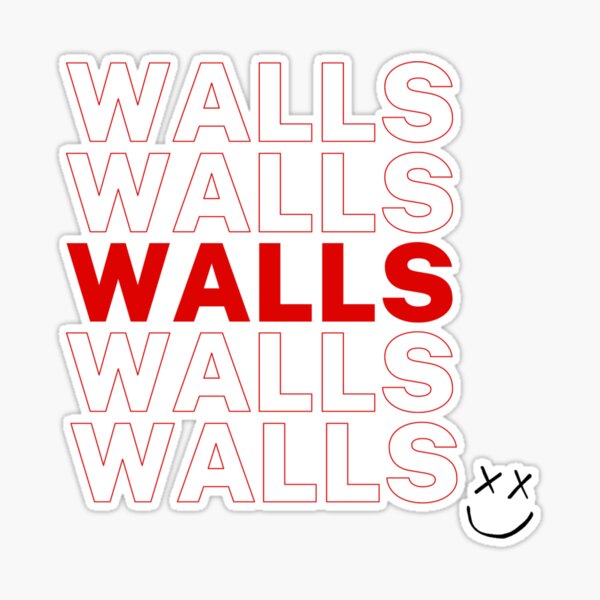 louis tomlinson red smiley walls Sticker for Sale by noellalee