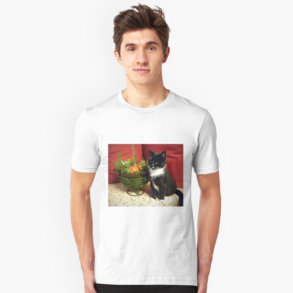 Katze Mimi mag Weihnachten Slim Fit T-Shirt