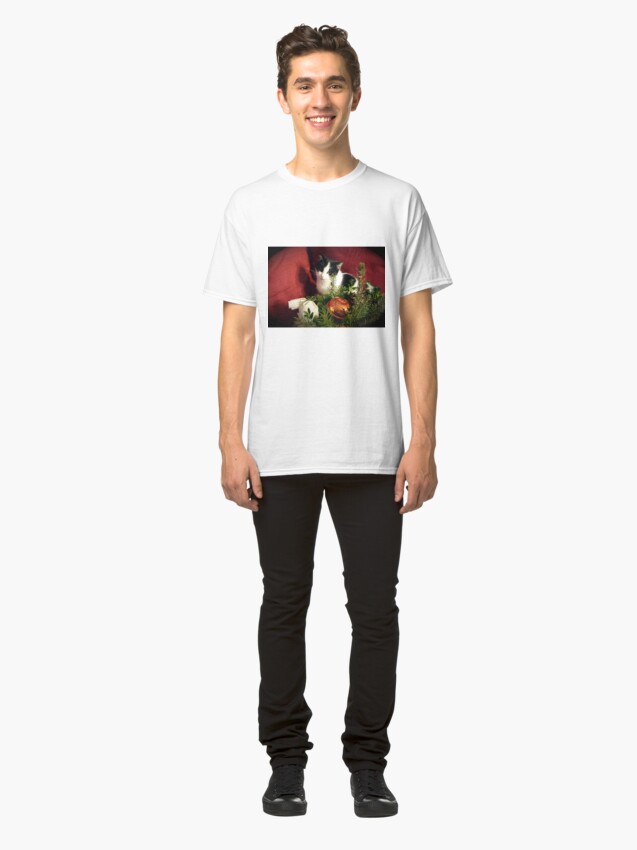 Alternative Ansicht von Katze Lilli mag Weihnachten Classic T-Shirt