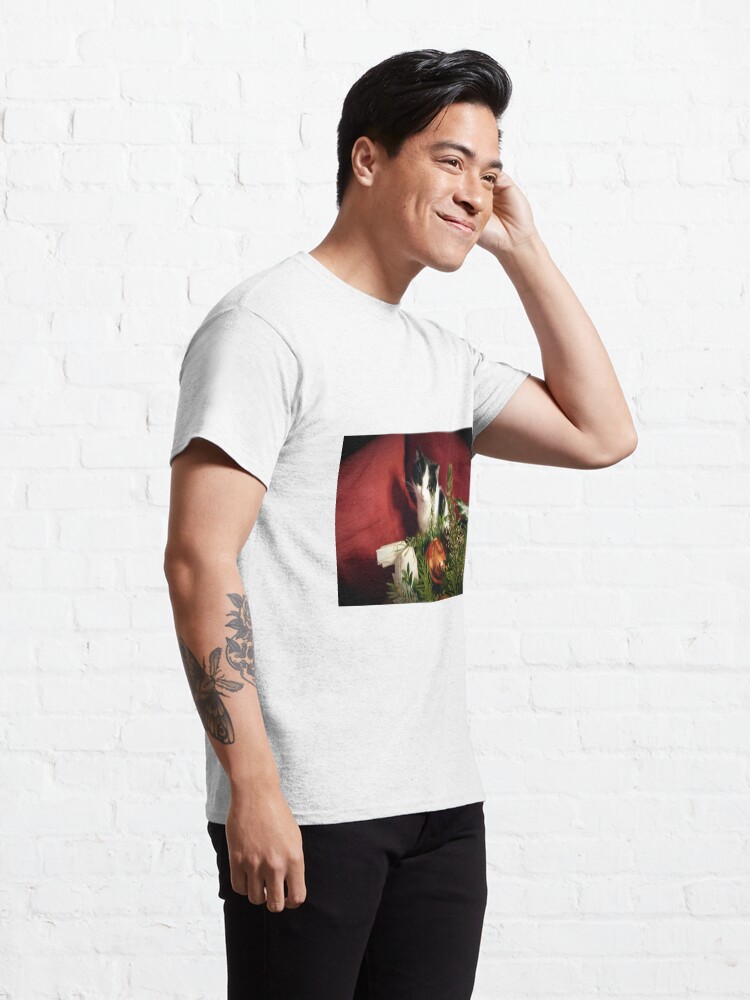 Alternative Ansicht von Katze Lilli mag Weihnachten Classic T-Shirt