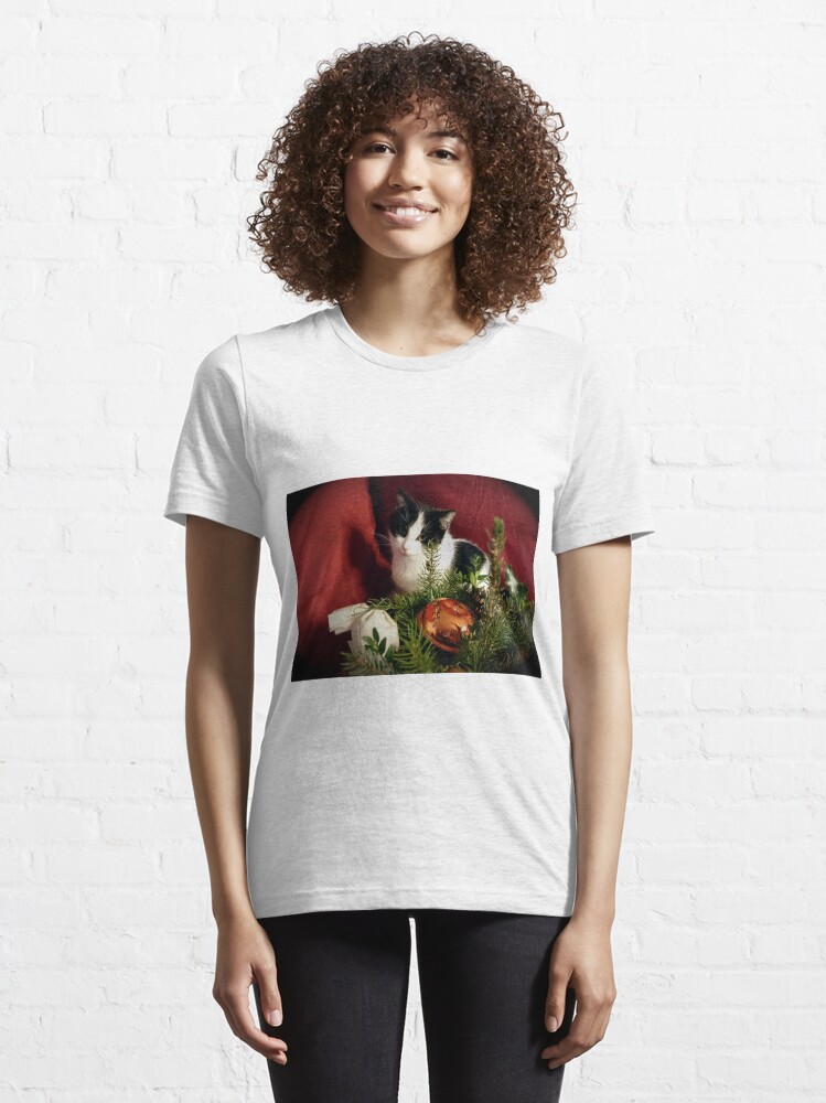 Alternative Ansicht von Katze Lilli mag Weihnachten Essential T-Shirt