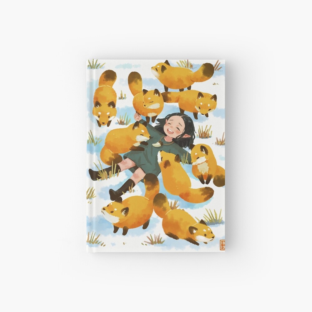 Snuggles with foxes Hardcover Journal