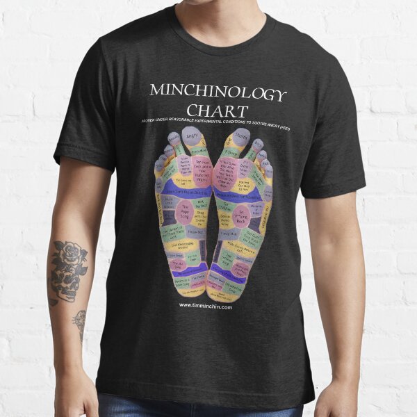 The Angry Feet Minchinology Chart version 2 Essential T-Shirt