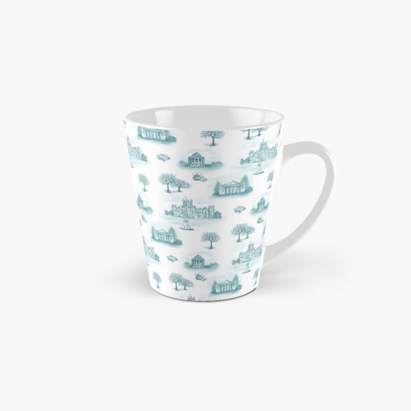 Teal Downton Abby Toile Mug long