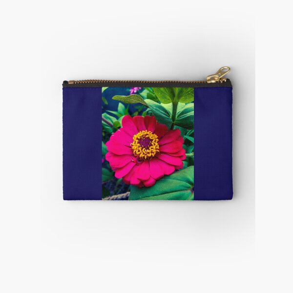 Item preview, Zinnia flower Pink color with leaf designed and sold by hutofdesigns.