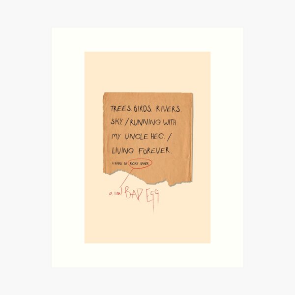 A Haiku by Ricky Baker Art Print