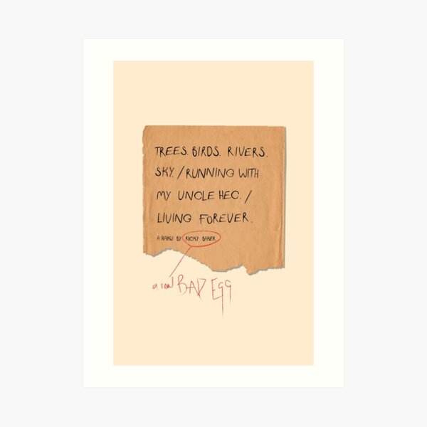 A Haiku by Ricky Baker Art Print