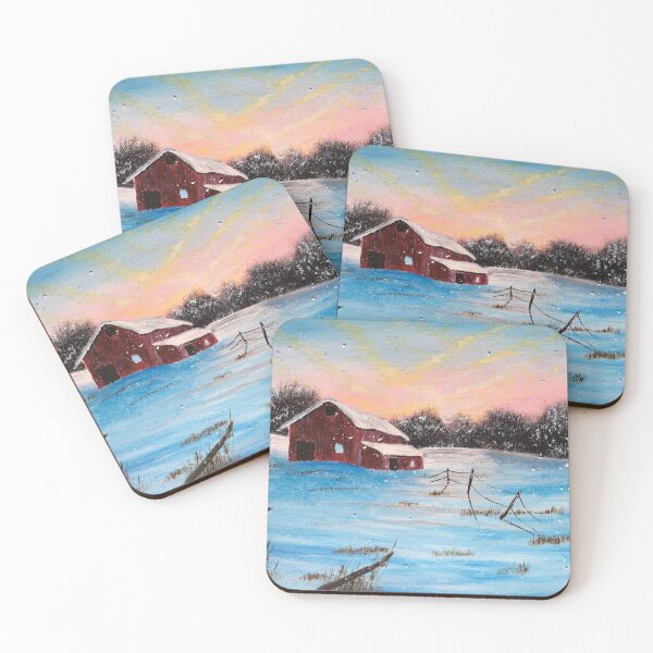 Item preview, Winter sunset on the farm designed and sold by Ryand3574.