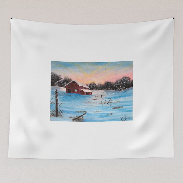 Item preview, Winter sunset on the farm designed and sold by Ryand3574.