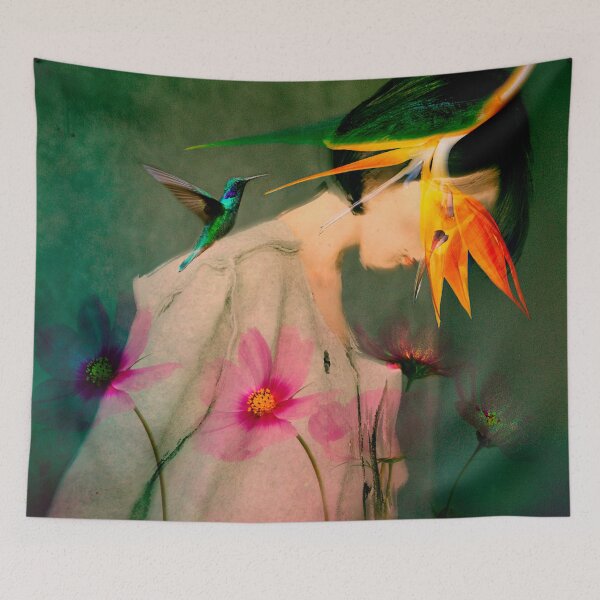 Item preview, Woman between flowers designed and sold by VictoriaHerrera.