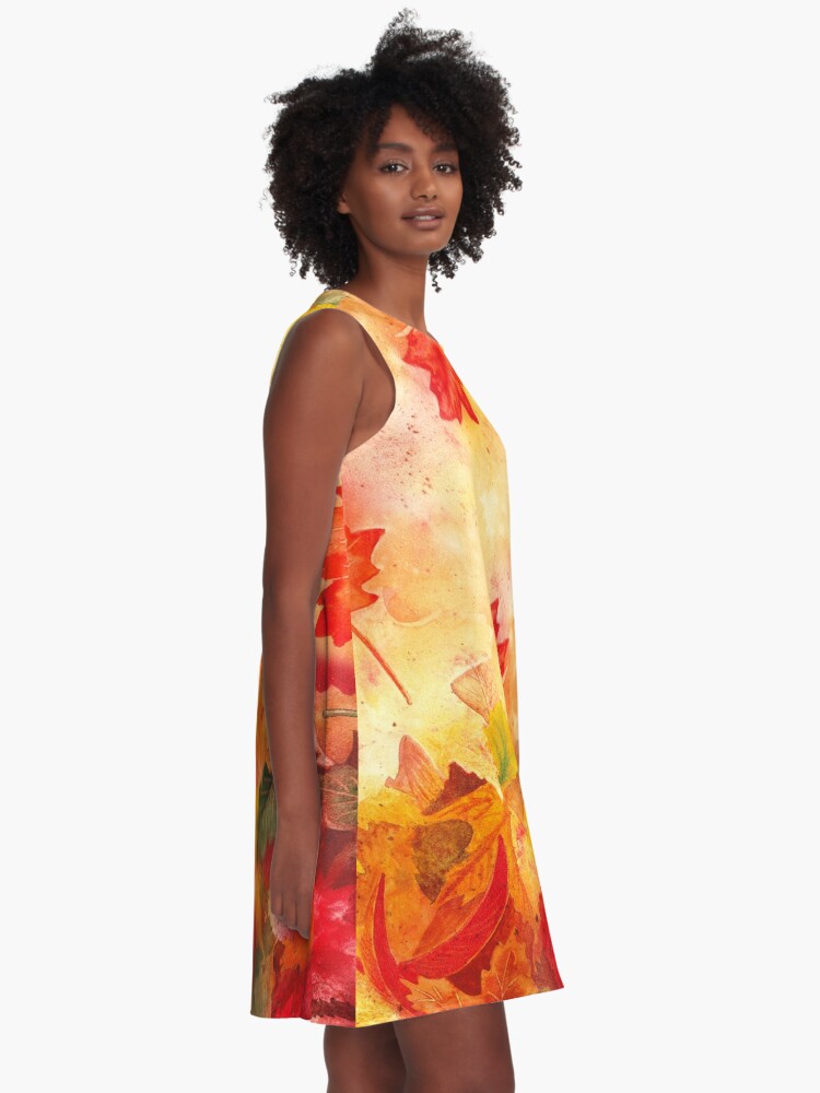 Alternate view of Autumn Flow A-Line Dress