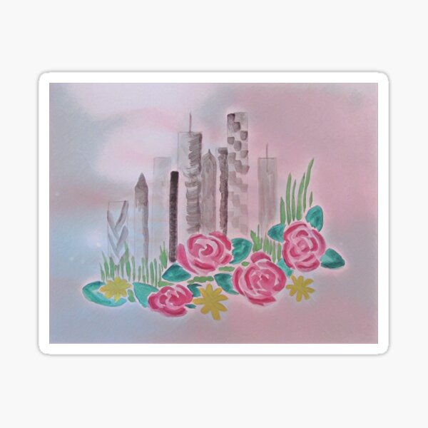 City Flowers Sticker