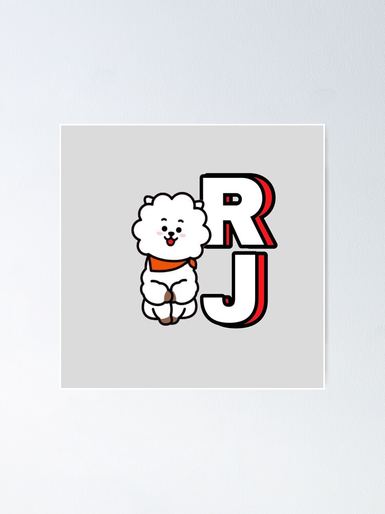 Jin Rj Bt21 Bts Sticker Poster By Infiresss Man Redbubble